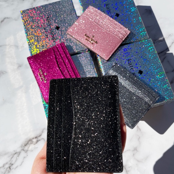 Glitter💕♠️Kate Spade Cardholder NEWINBOX - Picture 2 of 3